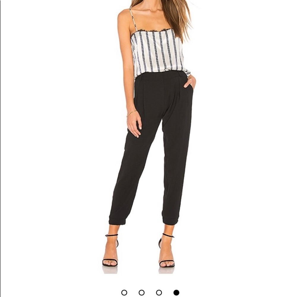 Parker Morgan Mid-Rise cropped pants blk size 4